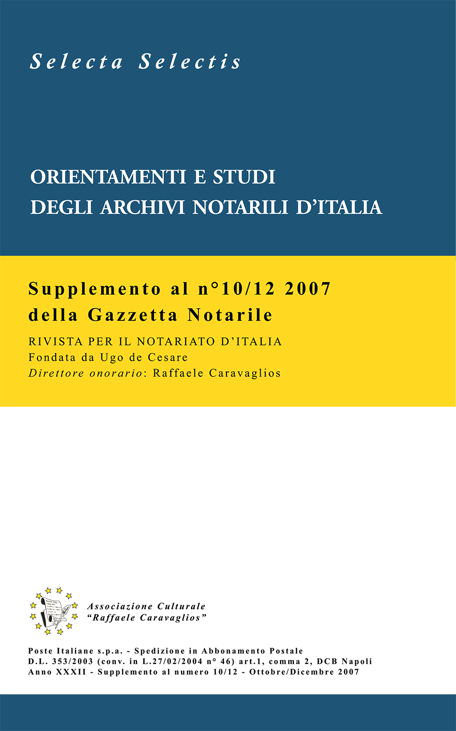 Supplemento al n. 10-12 2007